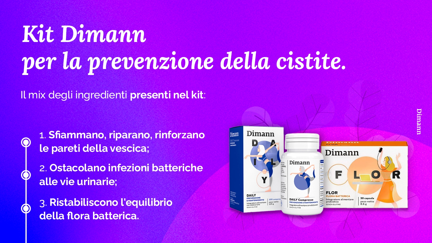 Come bloccare l'inizio di una cistite Il Kit Prevenzione Dimann | Dimann